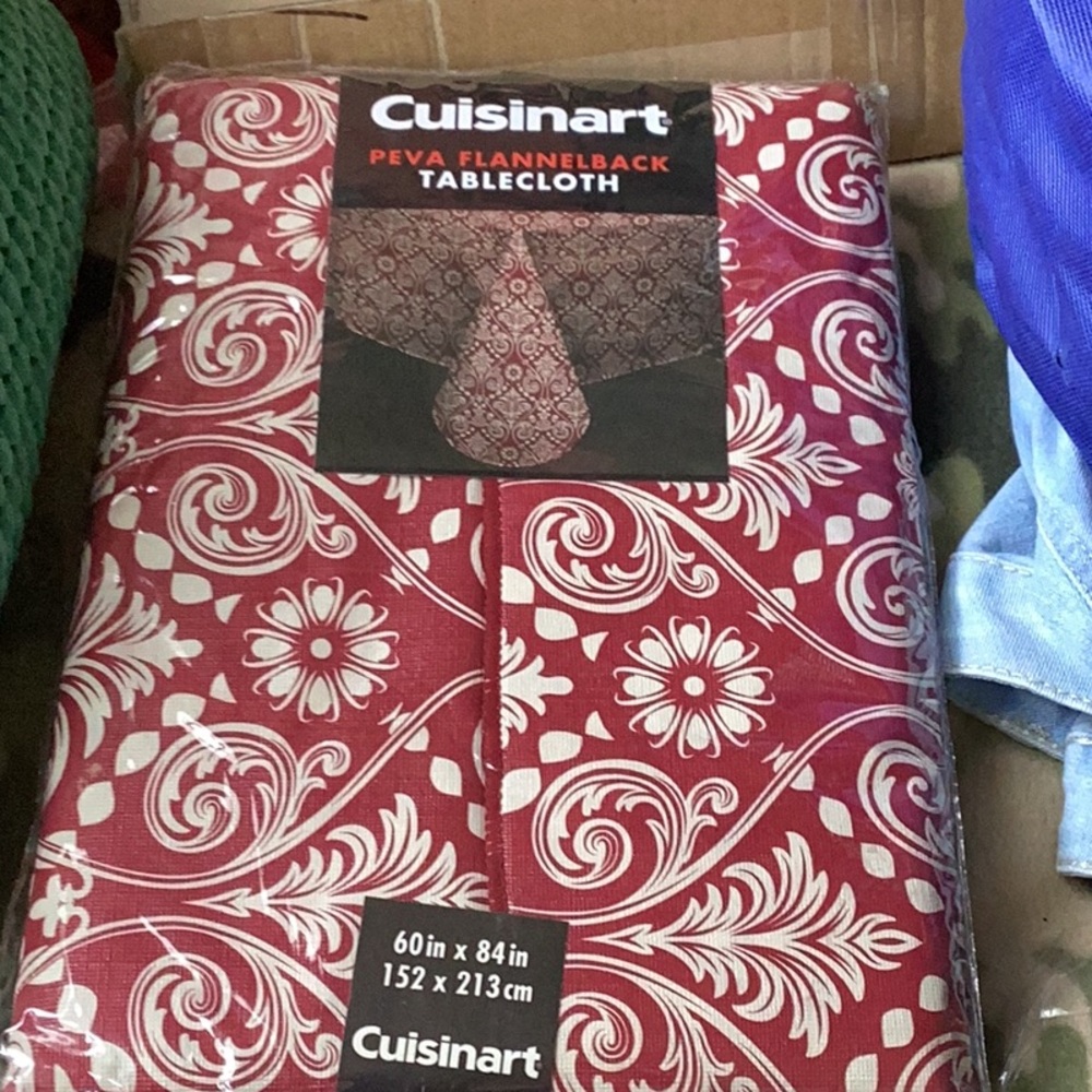 Cuisinart Red Floral Tablecloth